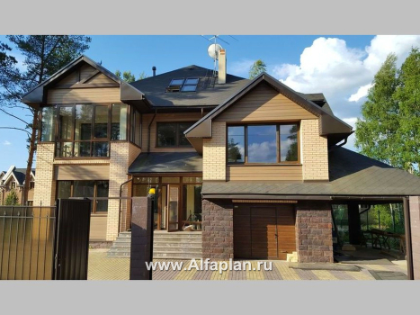 Проекты домов Альфаплан - «Современник» с панорамными окнами - превью дополнительного изображения №3