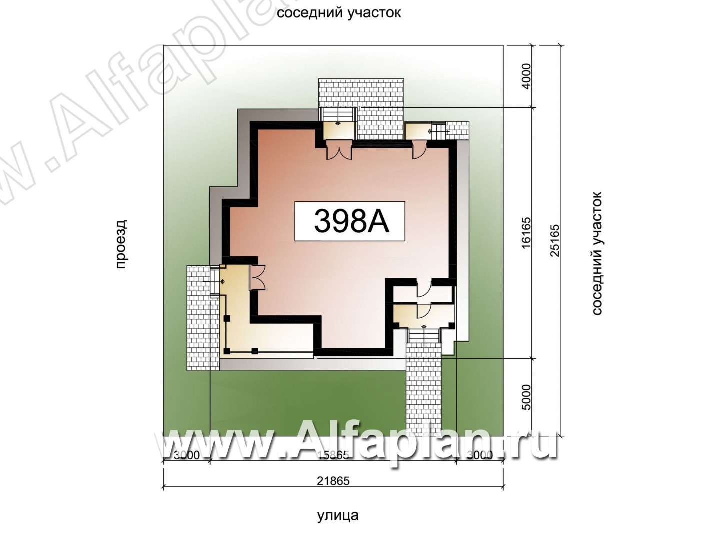 Проекты домов Альфаплан - «Голицын»- изящный коттедж с двусветной гостиной - дополнительное изображение №1