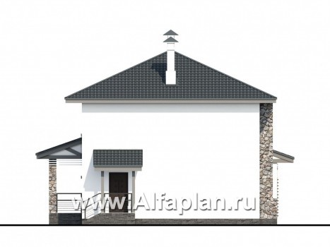 Проект здания управления коттеджного поселка - превью фасада дома