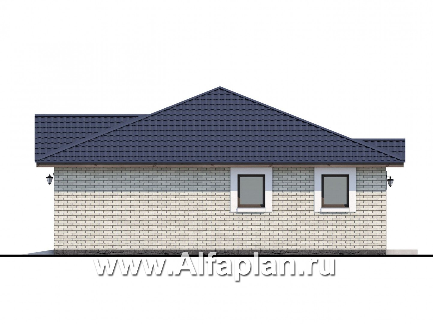 Проекты домов Альфаплан - Гараж с кладовой и мастерской - изображение фасада №2